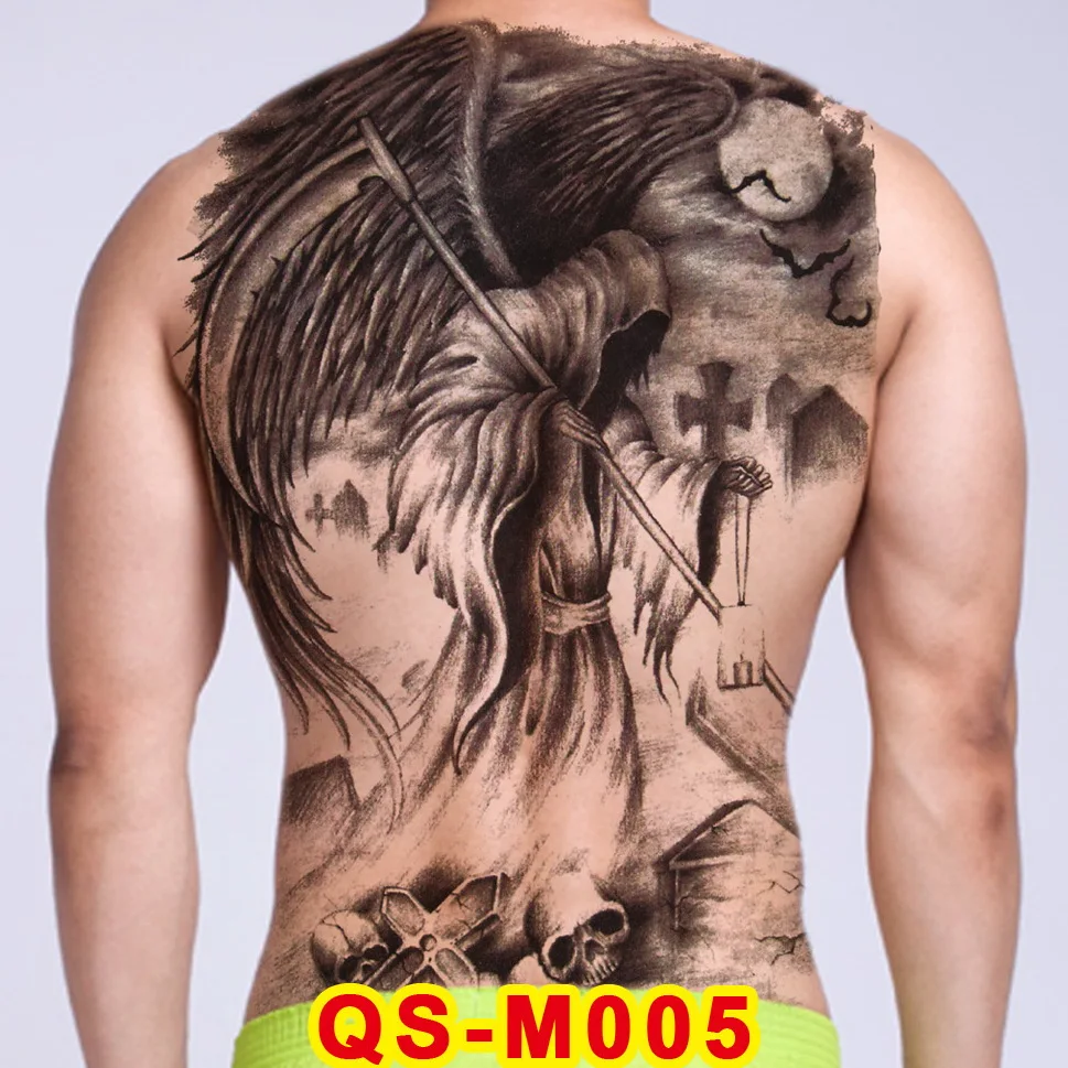 Tattoo Tribal Designs Gothic Tattoo Jungen Volle Zuruck Grosse Tattoo Korper Aufkleber Temporare Tattoos Manner Sexy Gefalschte Tatoo Grosse Wasser Temporary Tattoos Aliexpress