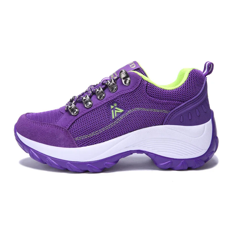 

Spring Summer Increasing Mesh Air Climbing Shoes Women Breathable Outdoor Shoes Ladies Sports Shoes For Women Grey Red Sneakers