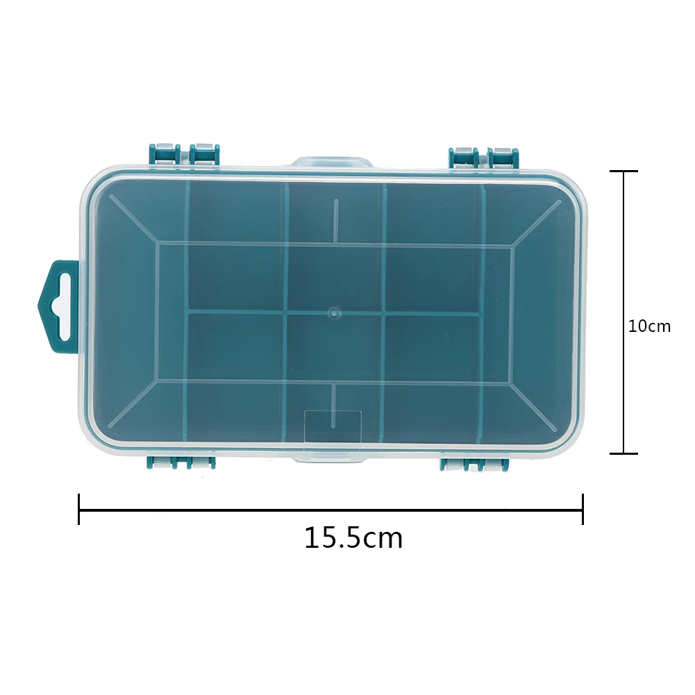 Caja de Herramientas de 13 rejillas caja de herramientas de plástico de doble cara tornillo herramienta de almacenamiento de componentes de joyería caja de herramientas multifunción para pequeñas componentes