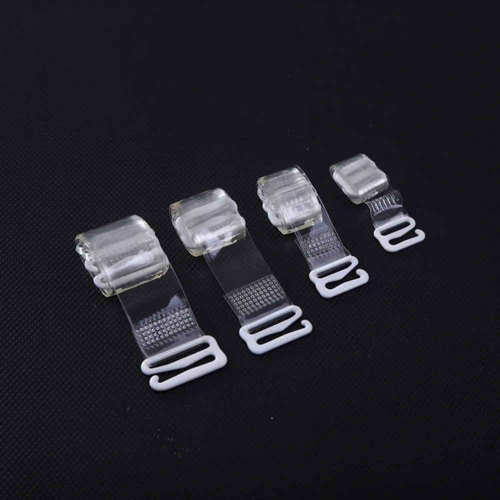 2pcs Adjustable Invisible Transparent Clear Bra Shoulder Strap TPU Bra