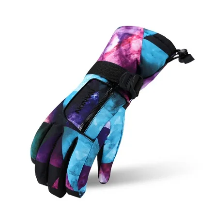 NANDN детские лыжные перчатки для сноуборда перчатки для езды на снегоходе зима для катания на лыжах, верховой езды восхождение водонепроницаемые лыжные перчатки для детей, носки для мальчиков и девочек - Цвет: Color 5