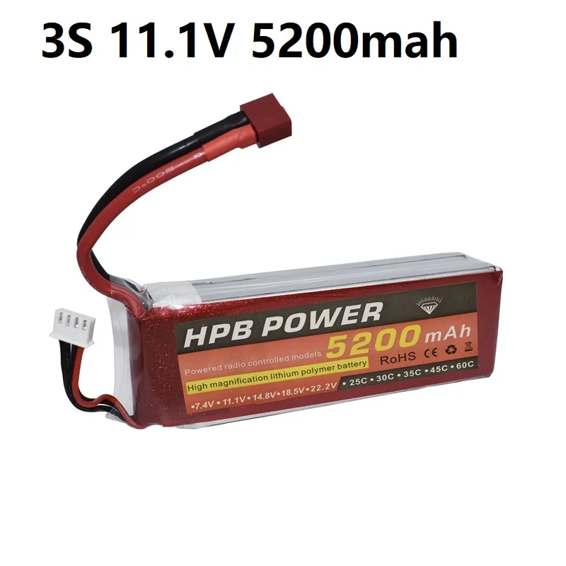 

HPB Power 11.1v 5200mah MAX 35C T/XT60 For Halicopter Boats Airplanes 11.1 V 5200mah lipo battery 3s Lithium battery