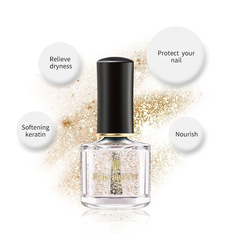 BORN PRETTY Nail Care Essence 6ml Gold Foil Treatment Cuticle Oil Feet Care Nails Edge Protection Liquid