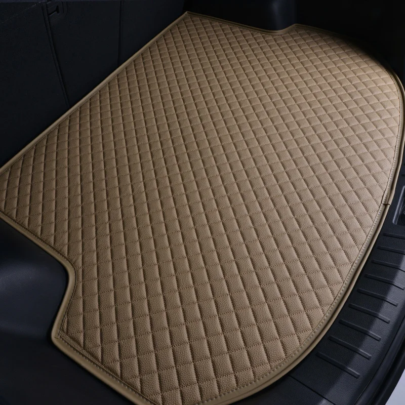 Leather Trunk Mat for Kia Carens Carnival Rear Floor Carpet Soul Cerato Cargo Liner Cadenza