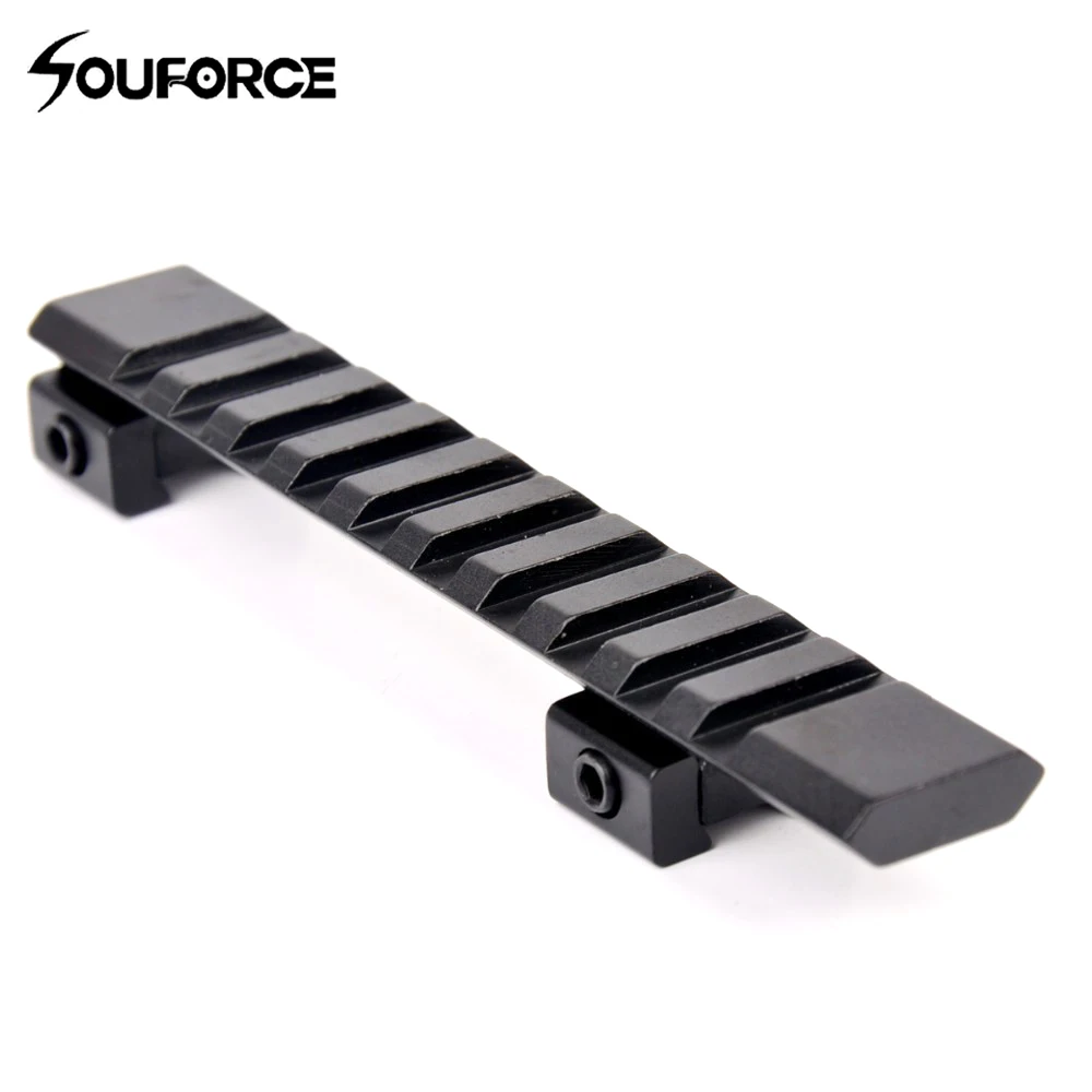 Aluminum Alloy picatinny weaver rail adapter 10 slots & 124 mm length Hunting Rifle/Air Gun weaver hunting scope mount accessory Aluminum Alloy picatinny weaver rail adapter 10 slots & 124 mm length Hunting Rifle/Air Gun weaver hunting scope mount accessory