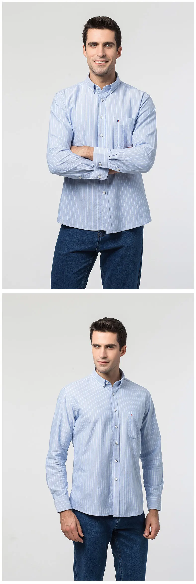 100% хлопок 2018 новые мужские в полоску повседневные платья рубашки Демисезонный с длинным рукавом Slim Fit Мужской Блузка Высокое качество