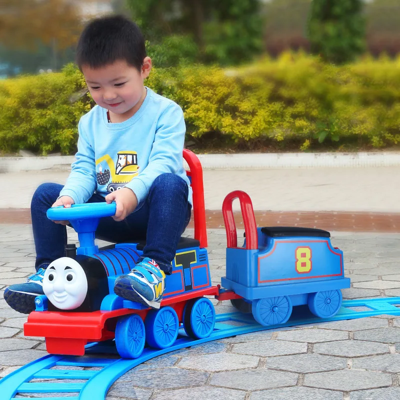 

Christmas Children Electric Toy Train Baby Walker for Kids Boys Ride on Train Toy with Railway Electric Ride on Car with Tractor