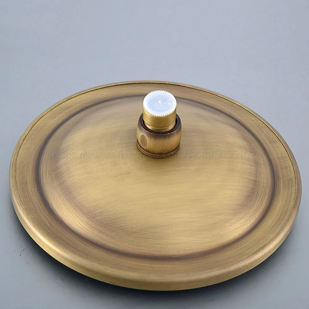 8" ( inch ) Vintage/Retro Round Shower Head Antique Brass Water Rains With Shower Bathroom Set Wall Mounted Top spray zsh241