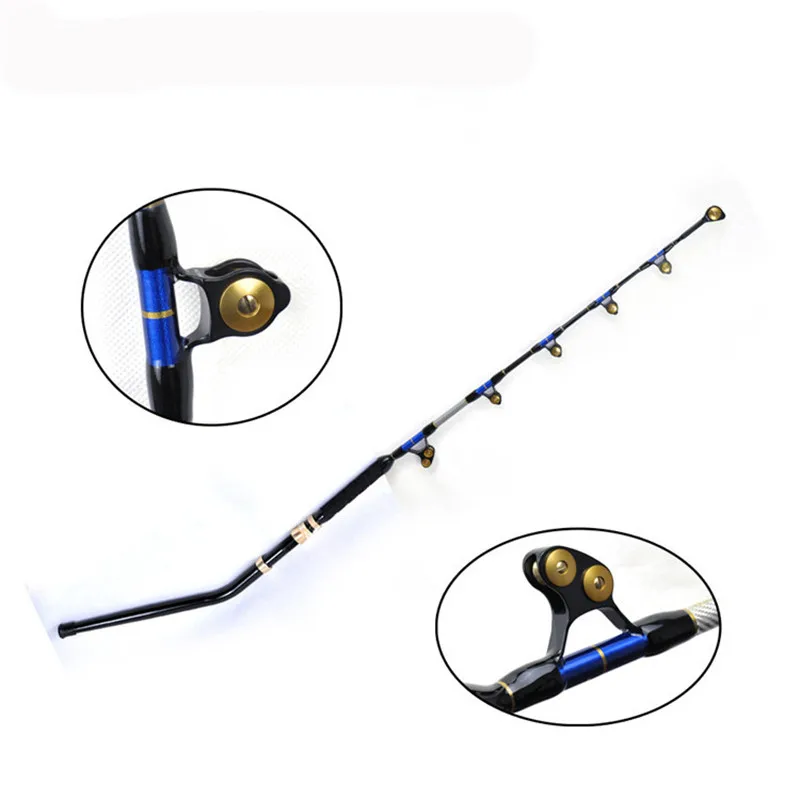

6' eliminator alu bent butt PAC BAY 5+1 rollier guide 80LBS boat fishing trolling rod
