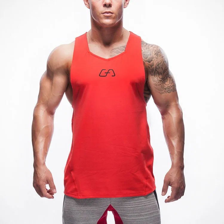 Gym Tank Top Men Sports Fitness Vest Sleeveless Undershirt GymShark Singlet Bodybuilding Stringer Muscle Men\'s Training Vests (6)