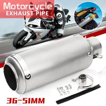 

36mm-51mm Motorcycle Exhaust Pipe Universal Exhaust Pipe Muffler Motorcross Scooter ATV Modified Titanium Shell For Yamaha