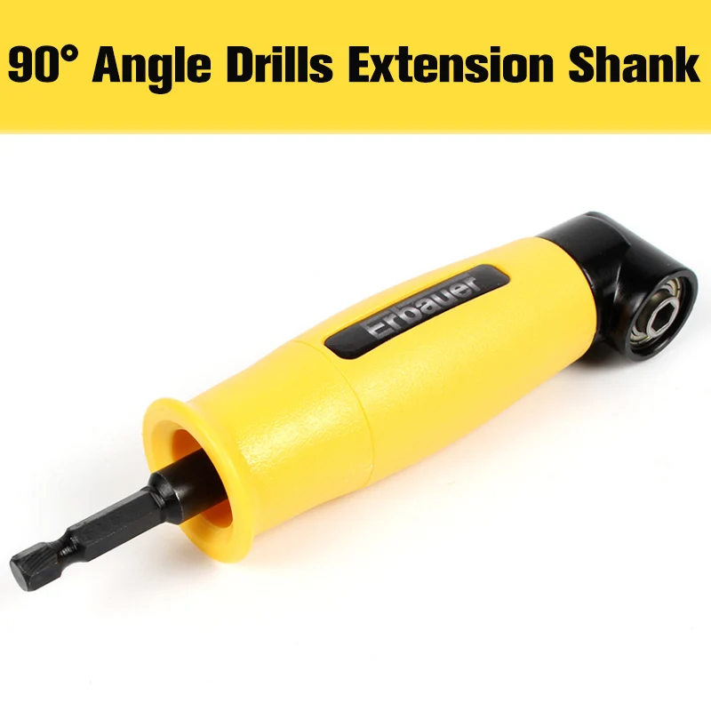 

90 Degree Angle Extension Right Driver Drilling Shank Screwdriver Magnetic 1/4 Inch Hex Drill Bit Socket Holder Adaptor Sleeve