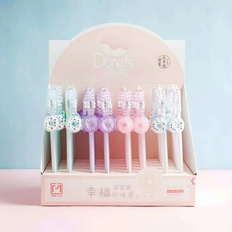 Милая подвеска пончик Kawaii нейтральные ручки 0 5 мм креативные гелевые для детей