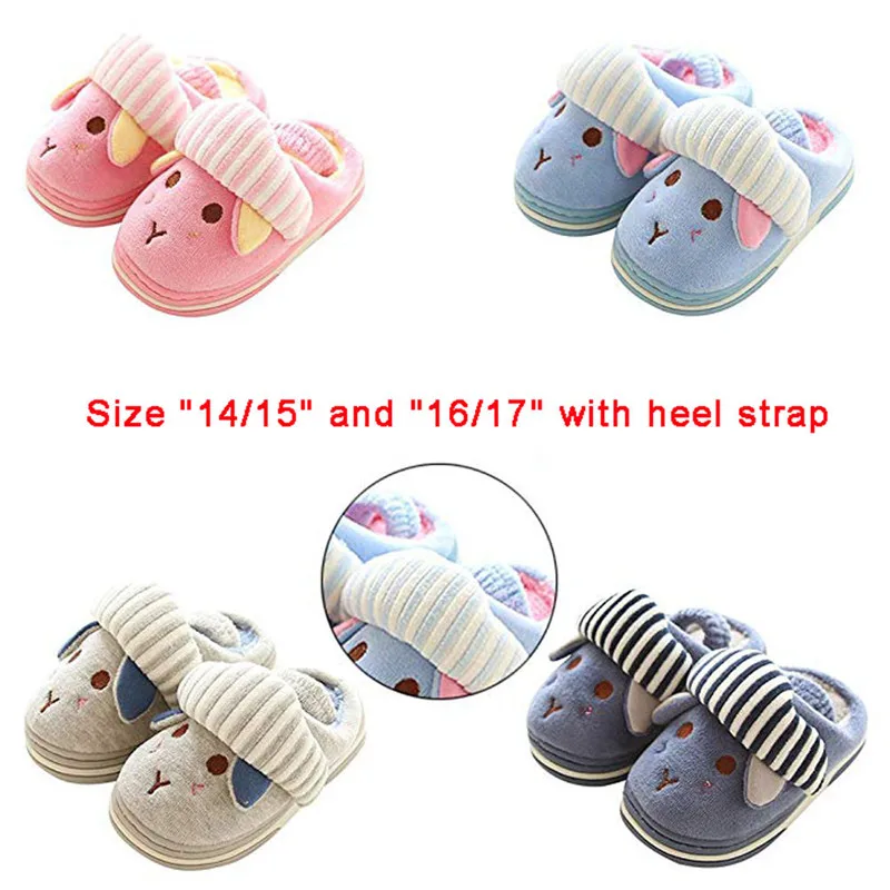 Children's plus velvet warm home shoes Toddler Baby Infant Girls Boys Winter Home Slippers Cartoon Warm Indoors Shoes #3j24 (5)