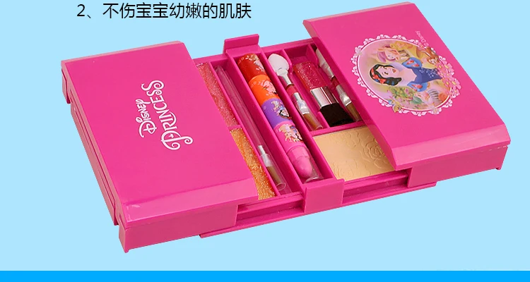 Caixa de Maquiagem Natal do Bebê Disney Crianças Cosméticos Brinquedo Princesa Conjunto Congelado Menina Casa Gloss Lábios Rouge Presente 27 Beleza e brinquedos de moda