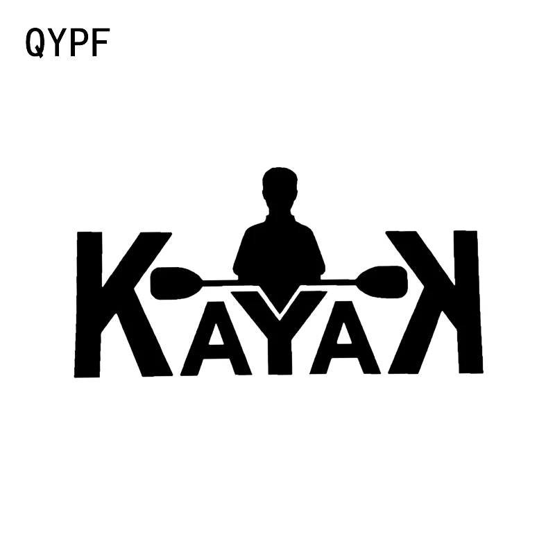 

QYPF 16.1*8.4CM Canoeing River Life Silhouette Decor Car Sticker Vinyl Accessories Decals C16-1210