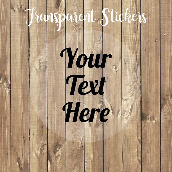

Personalized Waterproof Transparent Clear Stickers, Custom Clear Labels, Print Your Own Logo, Bespoke, Bridal Shower Label