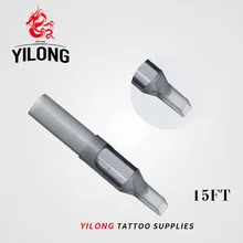 YILONG 50 шт 15FT одноразовые наконечники татуировки серый цвет 15FT Советы Предварительно стерилизованный наконечник сопла для 15F иглы татуировки