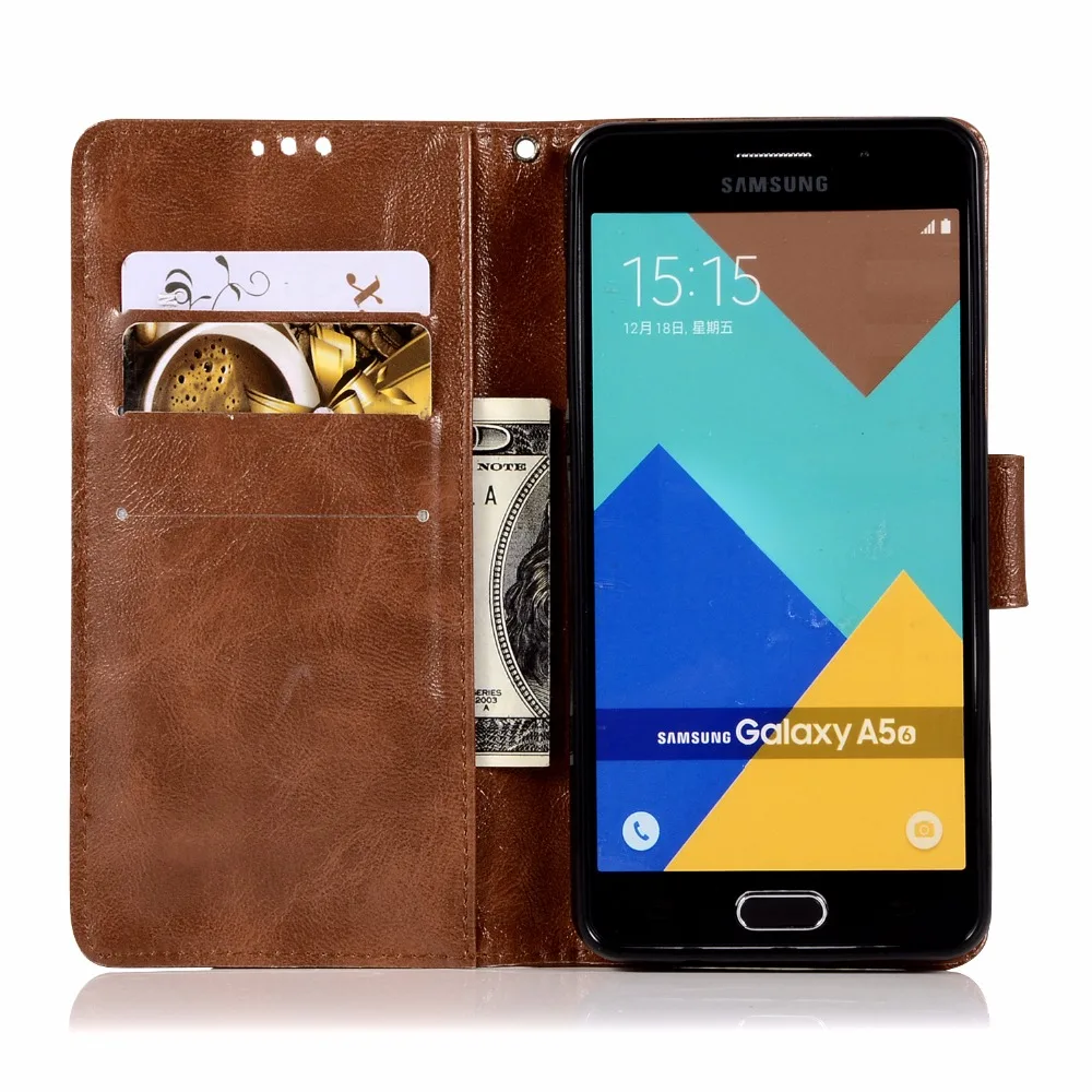 A510 для Samsung Galaxy A5 2016 a56 5 510 A510F a510fd Флип кожаный чехол sm a510f a510f/DS телефона