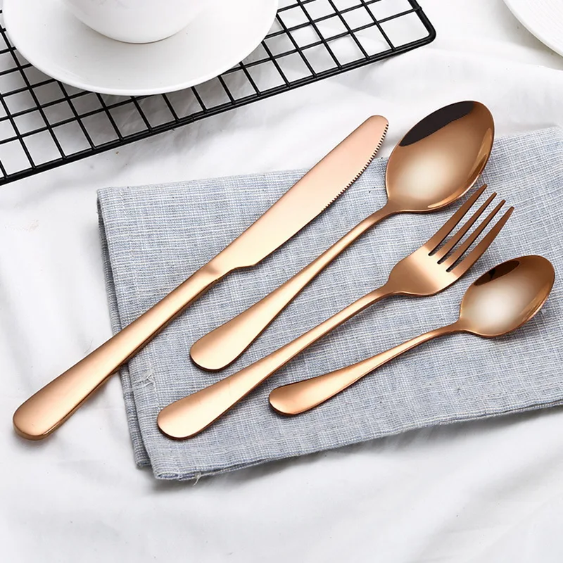 

Urijk Cutlery Dinner Set Stainless Steel 2018 New Dinnerware Set Stainless Steel Cutlery Set 4 Pieces Knife Fork Set Tableware