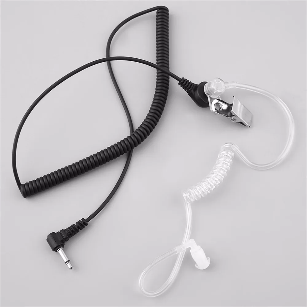 

NEW 3.5mm Silicon Acoustic Air Tube Curly Cable Headset Anti Radiation for Phones