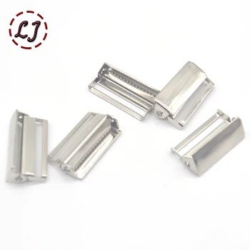 

20pcs/lot silver metal Adjustable Buckles button for cowboy rompers Braces skirt garment sewing accessories DIY scrapbook