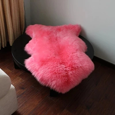 

Pink Cozy Genuine Sheepskin Rug Sofa Cover Chair Pad Zealand & Australian Wool Area Rugs 60x90CM Real Sheepskin Rug Floor Mat