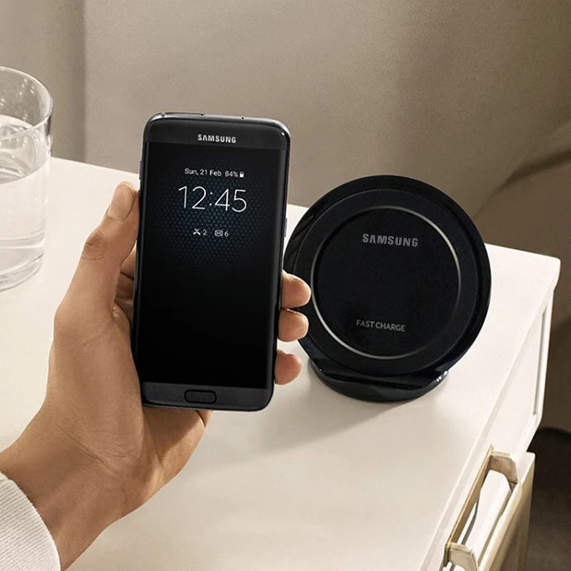 Samsung S7 Беспроводное зарядное устройство EP-NG930 Qi Стандартный коврик зарядное устройство Подставка для Galaxy S7 Edge S8 S9 S10 Plus Note 9 iPhone 8 X