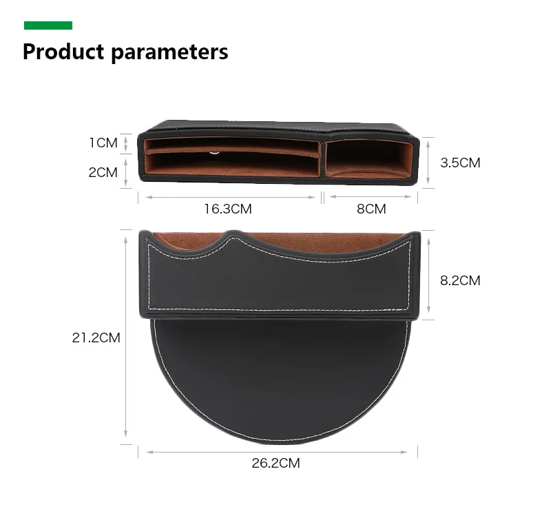 Leather Car Seat Crevice Storage Box Gap Organizer for Volvo XC90 S60 V70 XC60 S80 V50 V40 XC70 S40 Car Accessories  (13)