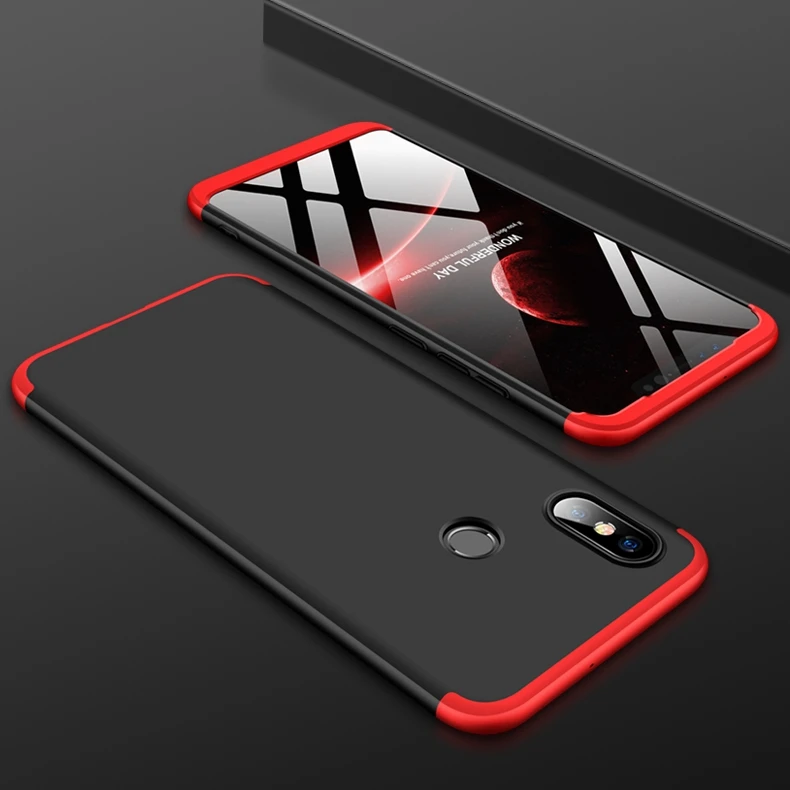 Полный Чехол 3 в 1 для Redmi 6A 6 Pro Xiaomi Mi 8x8 Lite POCO F1 MAX 360 корпус жесткий Гибридный