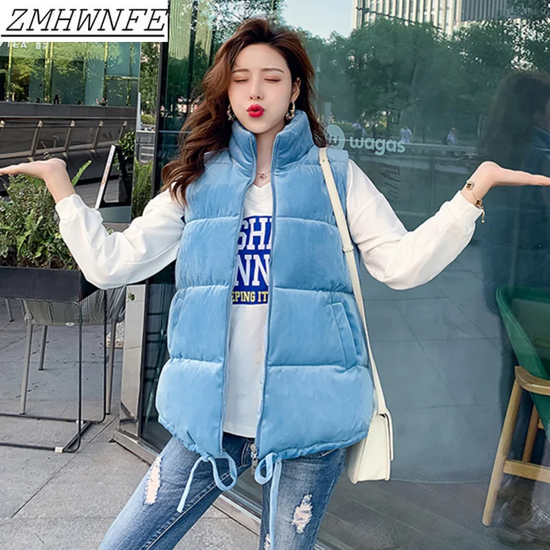 

2019 Women Waistcoat for Winter Thick Warm Velvet Sleeveless Vest Waistcoat Casual Solid Thick Vest Coat