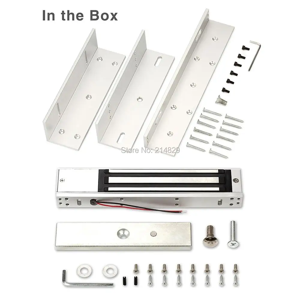 

DIY kit Magnetic 280KG 600LBS Force Lock with ZL-Bracket DC12V for home office use