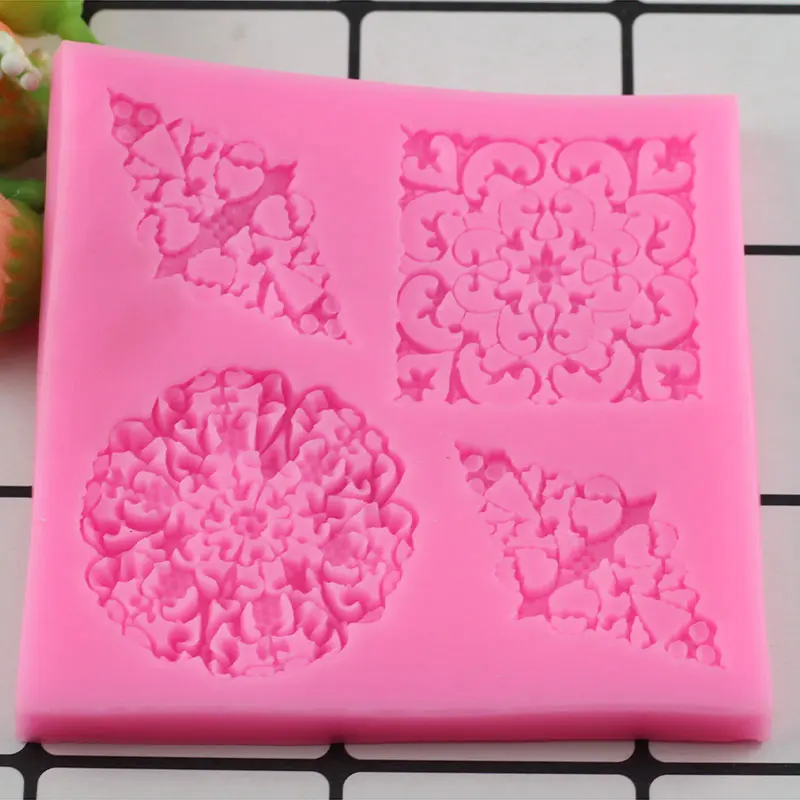 Кружева силиконовые формы для сладких изделий украшения Fondant(сахарная) коврик для украшения торта Формы для выпечки Инструменты