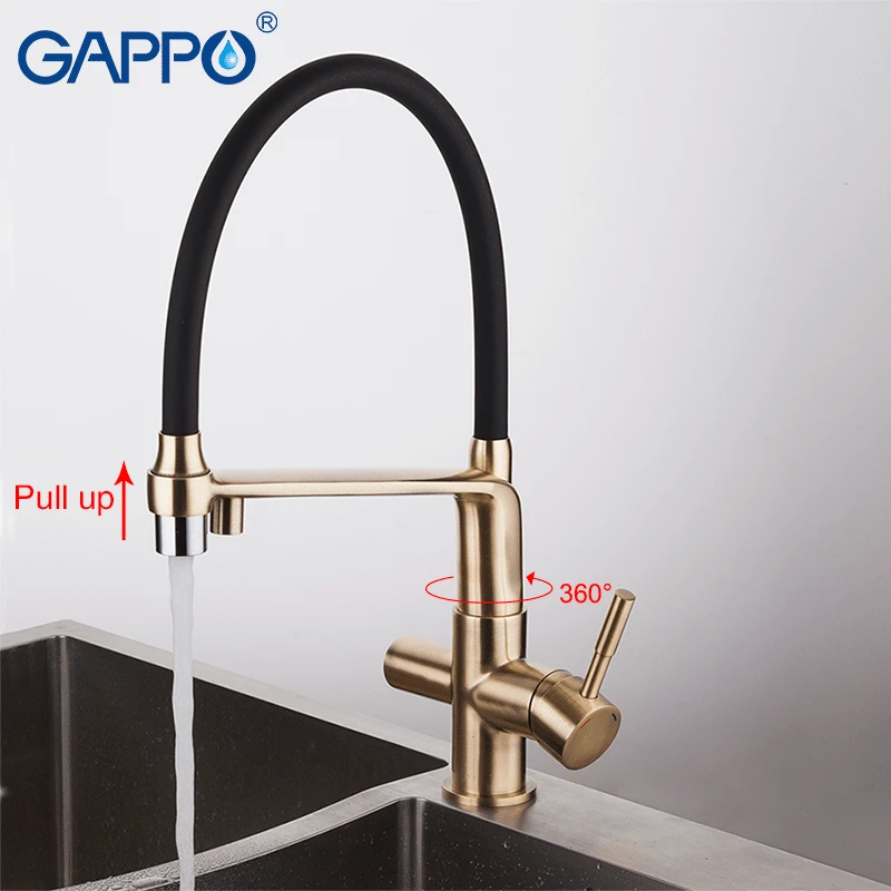  GAPPO kitchen faucet gold and black water taps filter faucets mixer Rotatable kitchen water purifie - 32881296006