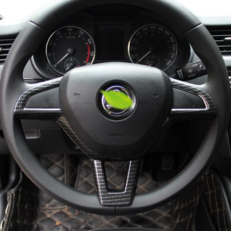

Steering Wheel Decoration Cover Frame Panel Trim For Skoda Superb 2016 2017 2018 ABS Chrome Sticker Car Accessory
