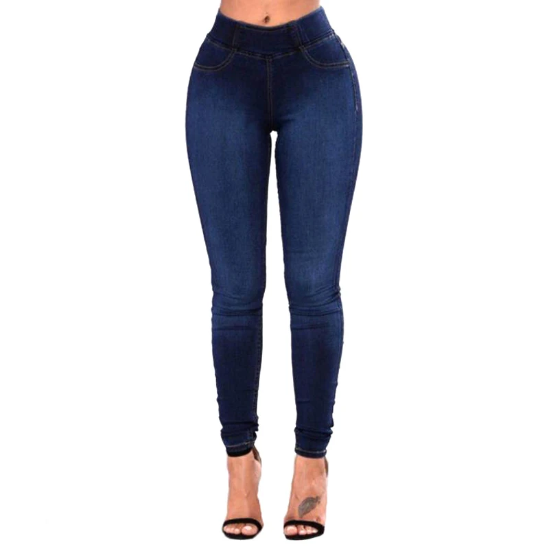 Ум ноги Для женщин джинсы скинни женский эластичный пояс Push Up бедра джинсовые узкие брюки плюс Размеры карандаш брюки синий весенние брюки