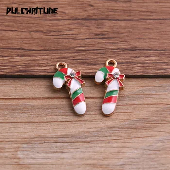 

8pcs 11*22mm Alloy Metal Drop Oil Bow Crutches Charms Pendant For DIY Bracelet Necklace Jewelry Making