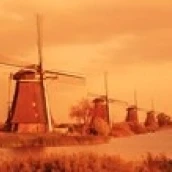 Netherlands  Holland  windmills Poster Print (18 x 6)