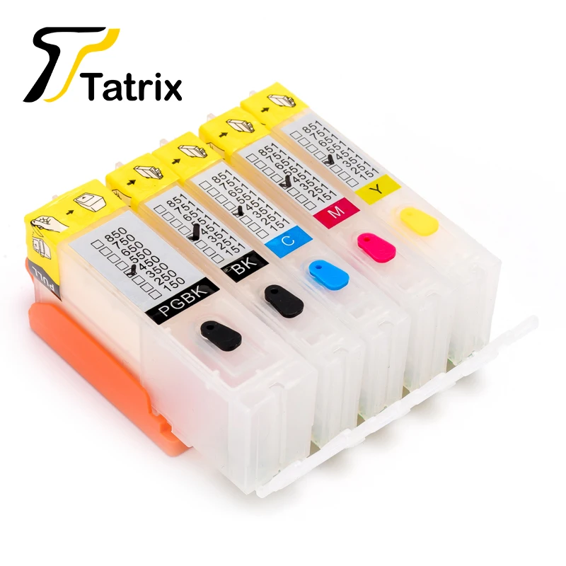 5PCS Refillable Ink Cartridge PGI450 CLI451 Compatible for Canon PIXMA IP7240 MG5440 Printer