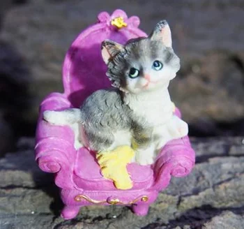 

Silicone Mold Village Bar Pastoral Furniture Crafts Cute Cat Shape Molds for Cake Decorations Sofa Kitten Retro Moulds PRZY 001