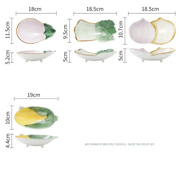 Креативные керамические обеденные тарелки ручной росписи подглазурные овощные закуски десертное блюдо фарфоровый поднос домашние декоративные столовые приборы