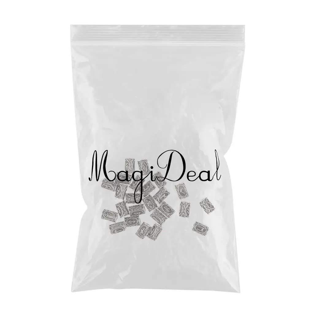24 Pcs Hair Beads Silver Black Fashion Hair Accessories for Women Men Braiding Bracelet Necklace DIY