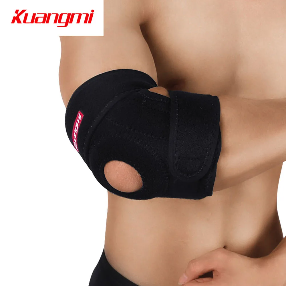 Kuangmi وسادات الكوع تنفس دعامة لدعم الكوع كرة السلة الذراع ضغط الكرة الطائرة الرياضية اللياقة البدنية الحرس الترا cotoveleira