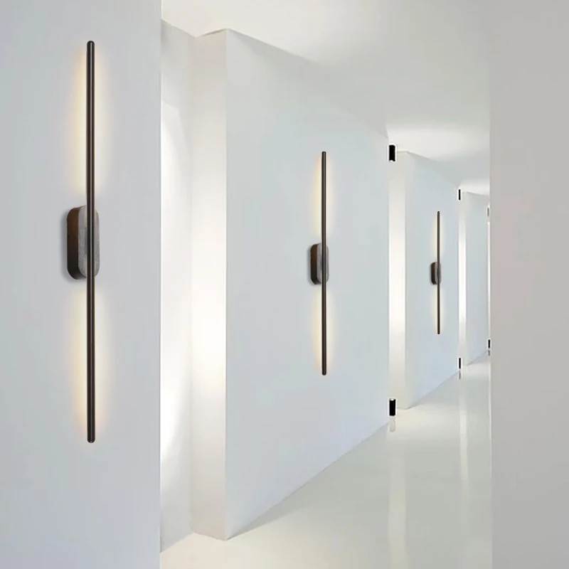 

Postmodern Nordic Long Iron Stick Wall Sconce Light Bedside Wall Reading Lamp Wall Night Light for Bedroom Living Room Home Art