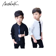 ActhInK/Новинка года для маленьких мальчиков свадебное платье рубашки с галстуком-бабочкой Фирменная элегантный дизайн дети весна хлопковые рубашки для мальчиков Формальные рубашки для мальчиков, C297