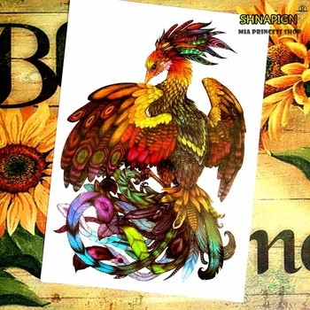 

SHNAPIGN Gluttonous Temporary Tattoo Body Art Flash Tattoo Stickers 12*20cm Waterproof Henna Styling Home Decor Wall Sticker