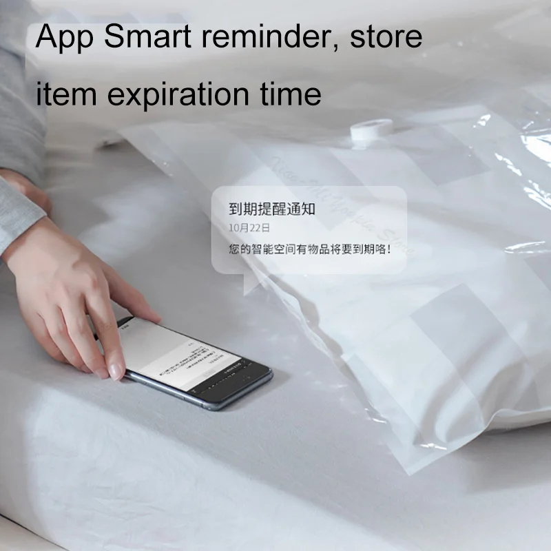 11 шт. Xiaomi Mijia умная вакуумная сумка складная сканирующая сумка для хранения qr-кода герметичная компрессионная сумка-Органайзер с ручным воздушным насосом