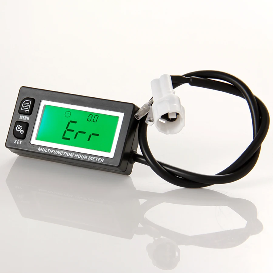 

Inductive tachometer with hour meter thermometer backlit display for all gasoline engine ATV UTV dirtbike motocycle waterproof