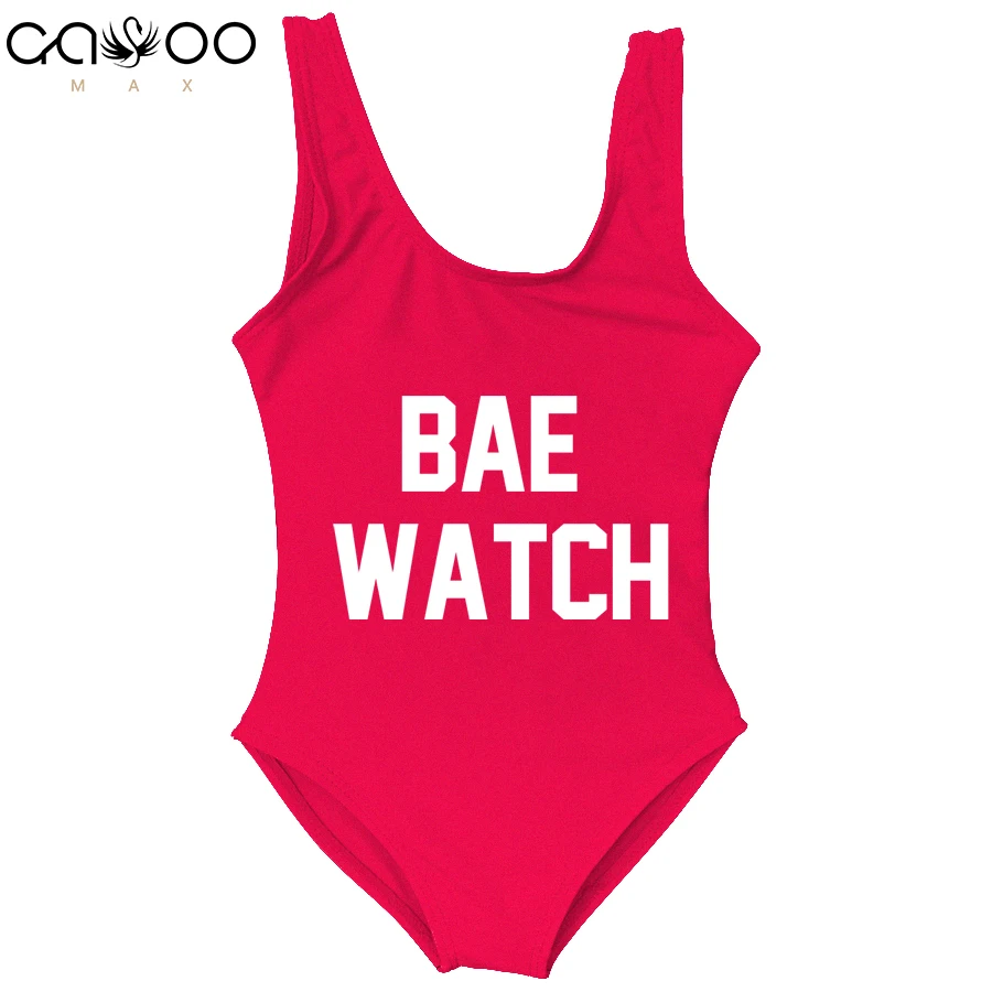 2018 Mom Baby Swimwear Women One Piece Swimsuit Funny Letter Print