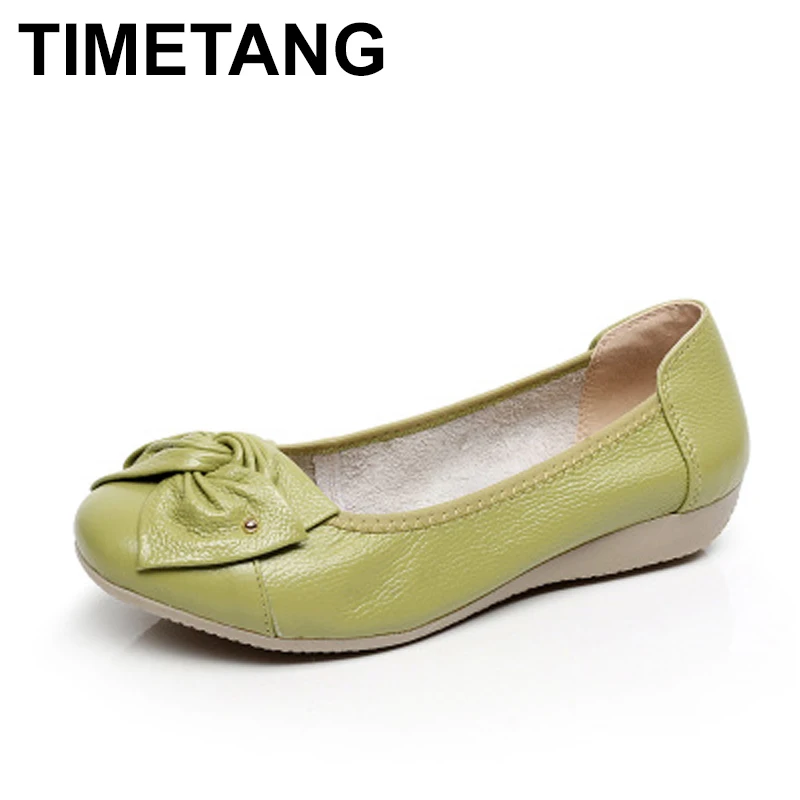 TIMETANG Plus size 34-43 women genuine leather flat shoes woman work shoes newest fashion female casual single shoes women flats TIMETANG Plus size 34-43 women genuine leather flat shoes woman work shoes newest fashion female casual single shoes women flats